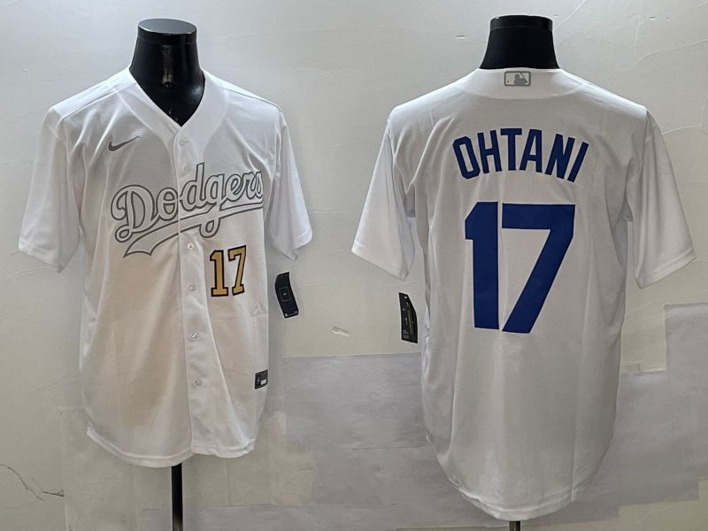 Men Los Angeles Dodgers #17 Ohtani White Fashion Edition Game 2025 Nike MLB Jersey style 11->los angeles dodgers->MLB Jersey